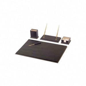Real Cow Leather Desk Set 7 Accessories Cute Office Organizer Including Desk Pad Pen Case Essential Office Organizers Mesh Metal - Product Image 1