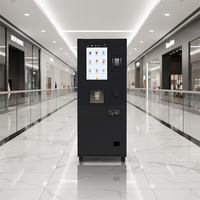 Distributeur automatique de boissons en acier inoxydable GS Vending AI conforme ADA avec écran tactile 22 pouces, code QR, retour de monnaie et contrôle à distance