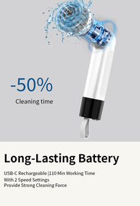 Новый S3 4 в 1 Мини беспроводной электрический спин скруббер для душа с дисплеем уровня батареи 2 скоростей электрическая щетка для чистки обуви - Product Image 5