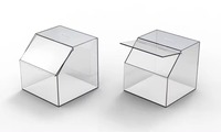Boîte de présentation en acrylique transparente personnalisée faite à la main pour bonbons et chocolats avec rangement pour magasin et utilisation en extérieur
