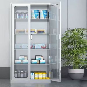 <b>Filing</b> Cabinet 5 Floors With Lock Key Lockable Mobile Office Document Storage <b>Drawer</b> Fireproof Glass Door JH-005 - Product Image 1