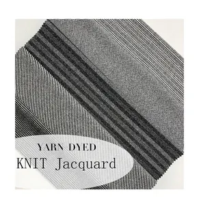 Goed Verkopen Nieuw Type 100% Polyester Gebreide Garen Geverfd Dobby Dot Patroon Jacquard Stof Voor Kleding