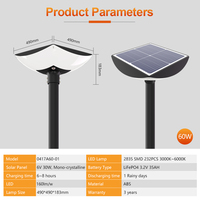 Lampes solaires LED de jardin de haute qualité, intelligentes, à commande par capteur de mouvement, étanches IP65, 60W