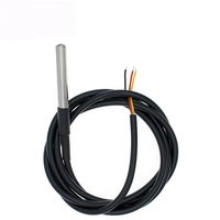Câble de capteur de température Bssy)Ds18b20 en acier inoxydable, emballage de 1 mètre/3 mètres, sonde étanche B