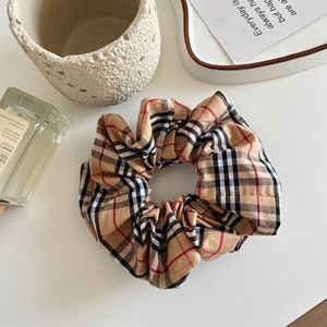 Scrunchies en tissu à carreaux vintage pour femmes, accessoires pour cheveux doux et élastiques - Product Image 5