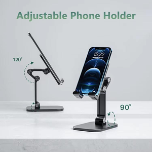 Portable <b>Desktop</b> Phone Holder Adjustable Mobile Phone Holder Mini Foldable Phone <b>Stand</b> - Product Image 3