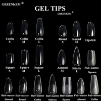 Ongles artificiels à marque privée, capsules en gel X Gelly, faux ongles à presser, capsules en gel souple transparentes à couverture complète