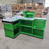 Vente Chaude Comptoir de Caisse pour Supermarchés et Magasins de Détail Table de Caisse au Design en Pierre en Bois MDF Durable