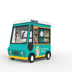 Carrito de Comida Móvil Eléctrico Multifuncional de Cuatro Ruedas, Carrito de Bebidas para Venta Ambulante de Té con Leche y Café - Product Image 3