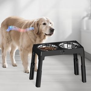 Ayarlanabilir Yüksek Köpek Mama Kabı Standı, 2 Adet Kalın 50oz Demir Yükseltilmiş Evcil Hayvan Mama Kabı, Kaymaz Köpek Besleyici, Orta ve Büyük Boy Köpekler İçin - Product Image 1