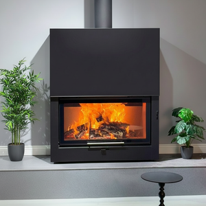 Caminetto a Legna in Acciaio di Alta Qualità <span class=keywords><strong>con</strong></span> Ampia Porta in <span class=keywords><strong>Vetro</strong></span> - Product Image 5