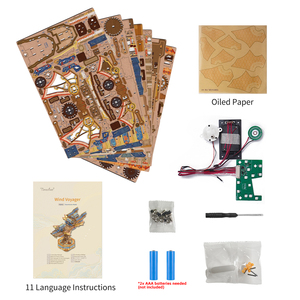 Tonecheer Wind Voyager Transmission Modèle DIY Assembler Jouets Faits À La Main Artisanat <span class=keywords><strong>3D</strong></span> Puzzles De <span class=keywords><strong>Bateau</strong></span> En Bois - Product Image 5