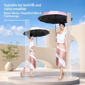 Paraguas Automático de Tres Pliegues, 24 Varillas Reforzadas, Protección Solar, Protección UV para Todo Clima, Parasol Promocional Empresarial con Logotipo Personalizado - Product Image 1