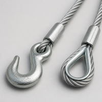 Câble en acier avec extrémité à crochet et poulie pour équipement de levage industriel et machines OEM