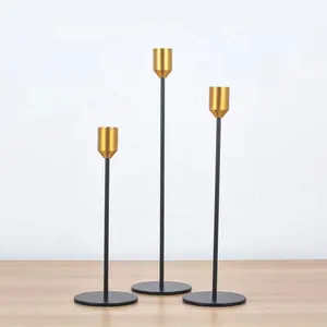 Customized Long Stem Metal Candle Stick Tall Wedding Centerpiece Home Party Decoration Table Top Decorative Metal Candle Holder