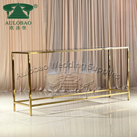 Table et tabourets de bar en métal de couleur personnalisable, modernes, pour mariage, hôtel, salon