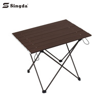 Table pliante de camping compacte et ultralégère avec sac de transport, pour le camping, la randonnée, la plage, le pique-nique