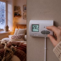 Thermostat filaire C3 moderne à télécommande numérique, résistant au feu, écologique, pour chaudière à gaz, non programmable, pour salon et hôtel