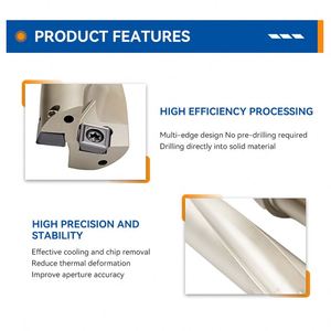 Mata Bor Tipe Mahkota yang Dapat Diindeks 12.5-13.5mm |   untuk Pengeboran Lubang Dalam |   Sistem Perkakas Modular dengan Sisipan Karbida - Product Image 3