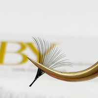 BY Lashes Extensions de cils Mega Volume à base souple, Noir mat, en plateaux, effet Cachemire moelleux, faciles à éventail, en soie, Fournisseur de cils