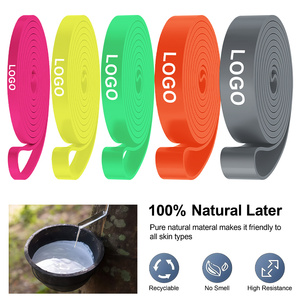 Custom Logo Resistance Bands <b>Set</b> 5 Colors Portable Fitness Training Exercise Bands with Handles Carry Bag - Product Image 4