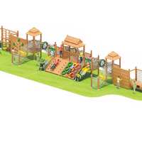 Nouveau style de toboggan en bois aire de jeux extérieure jouet pour enfants Playhouse pour enfants