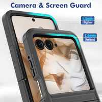 Pour Motorola Razr 2024/2025/Razr 60 Étui antichoc double couche TPU souple PC rigide Conception hybride Anti-empreintes digitales Dos mat
