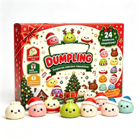 Approvisionnement stable, sans pression de stock : Calendrier de l'Avent de Noël, Boîte mystère de compte à rebours en forme de dumpling souple, Jouets sensoriels squishy