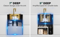 Évier de cuisine RV en acier inoxydable T304 de calibre 16, 13x15x9 pouces, nano, à cuve unique, compact, à encastrer, facile à nettoyer