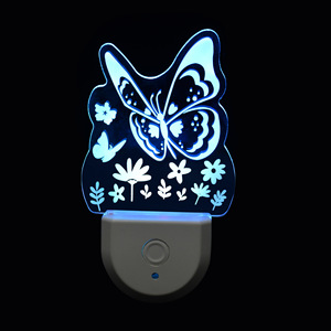 Éclairage de nuit de chambre à coucher d'usine OEM Veilleuse LED de Noël créative Interrupteur de gradation Corps en plastique carré Batterie colorée - Product Image 5