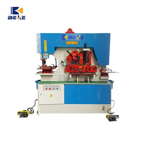 BEKE Metal Steel Hydraulic Hole Shear Cutting And Punching Puncher Hydraulic Iron Worker Machine