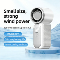 Ventilateur portable mini haute vitesse 20000 tr/min, 100 vitesses réglables, léger (100g), USB et compatible voiture, pour usage quotidien