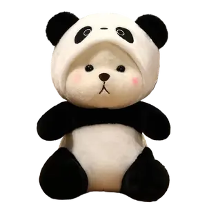 Wholesale Customized Transformed Strawberry Cute Bear Doll Stuffed Toy Gift panda Teddy Bear Girl Gift