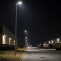 Lampadaire LED de rue DL07B 4200-21000lm 140lm/W IP66 en alliage d'aluminium AC90-305V avec télécommande, intensité variable, 50000H CE RoHS, garantie 5 ans