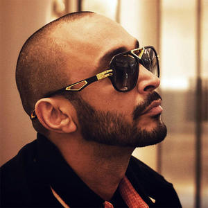 Gafas de Sol Europeas para Hombre, Protección UV400, Marco de Plástico y Metal, Lentes de PC Clase 2, Estilo Retro Steampunk, Color Mármol Té C5 - Product Image 2