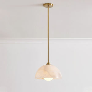 Luce ciondolo da bagno in alabastro con cupola di Design contemporaneo - Product Image 1