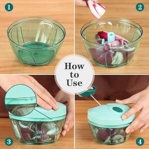 Accesorios de Cocina, Mini Rallador, Cortador de Verduras, Picador Manual, Cortador de Frutas, Triturador de Ajo y Cebolla, Multifuncional de Plástico - Product Image 5