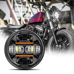 Faro LED de 5-3/4 5.75 Pulgadas para Dyna Street <span class=keywords><strong>Bob</strong></span> Super Wide Glide Low Rider Night Rod Train Softail Deuce Custom Sportster Iron 883 - Product Image 1