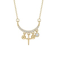 Collier tendance en cuivre plaqué or incrusté de zircon, style niche de luxe léger, polyvalent, élégant et simple pour femme