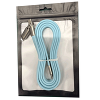 Kabel Data USB-C 2-in-1 Silikon Cair Ramah Kulit Nylon 240W Pengisi Daya Cepat Penyangga Ponsel Anti Kusut Pemindai Barcode Pipih 1.2m