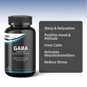 Suplemento para Dormir Profundamente de Marca Privada OEM, Cápsulas de 5-HTP GABA, 500 mg de L-teanina, Cápsulas de GABA - Product Image 3