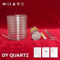 Tubo de Vidrio de Cuarzo de Alta Pureza para Uso en Laboratorio, Transparente, Tamaño Personalizable, Opciones OEM, Capaz de Soldadura, Pared de 1.0 mm