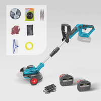 Tondeuse à gazon sans balais à alimentation directe d'usine, compatible avec la batterie Makita, débroussailleuse lithium haute puissance pour l'entretien des jardins et le défrichement des terres