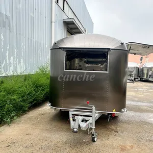 Chariot de restauration en acier inoxydable de qualité européenne, 3,8 m, camion de nourriture, remorque alimentaire mobile pour la vente en extérieur, pour les entreprises - Product Image 1