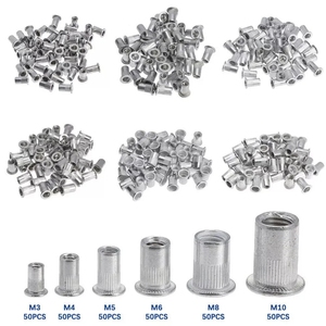 Mạ kẽm thép carbon thép không gỉ Đầu phẳng cơ thể có khía đinh tán <span class=keywords><strong>Nut</strong></span> M8 M12 M4 M5 <span class=keywords><strong>M6</strong></span> M10 M12 - Product Image 2