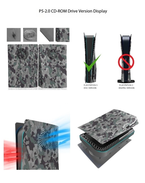 Premium P5  Game Accessories Plastic Slim Shell Case with Wired Communication Joystick and Light Cooling Function for PS4