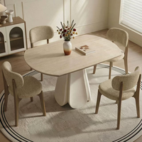 Nouvelle tendance : table de salle à manger moderne de luxe italienne avec rangement, ronde, en bois de noyer Rosegia