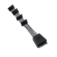 Cable Sata de 15 pines macho a hembra, adaptador divisor de potencia SATA de 1 a 4 puertos