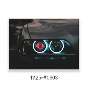 Juego de decoración de pared con tema de coche deportivo, lienzo LED, arte de pared impreso en lienzo, póster para decoración del hogar - Product Image 3