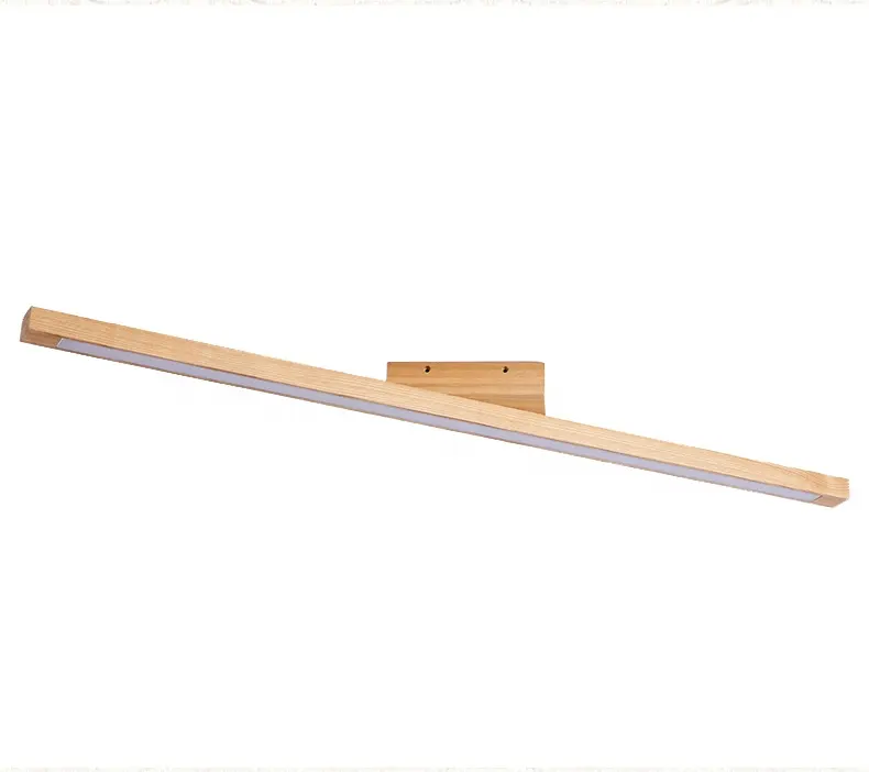 Modern Semi Flush Surface Mount Natural Wooden Linear Pendant Ceiling Lighting Fixture Lamp Wood LED Ceiling Light